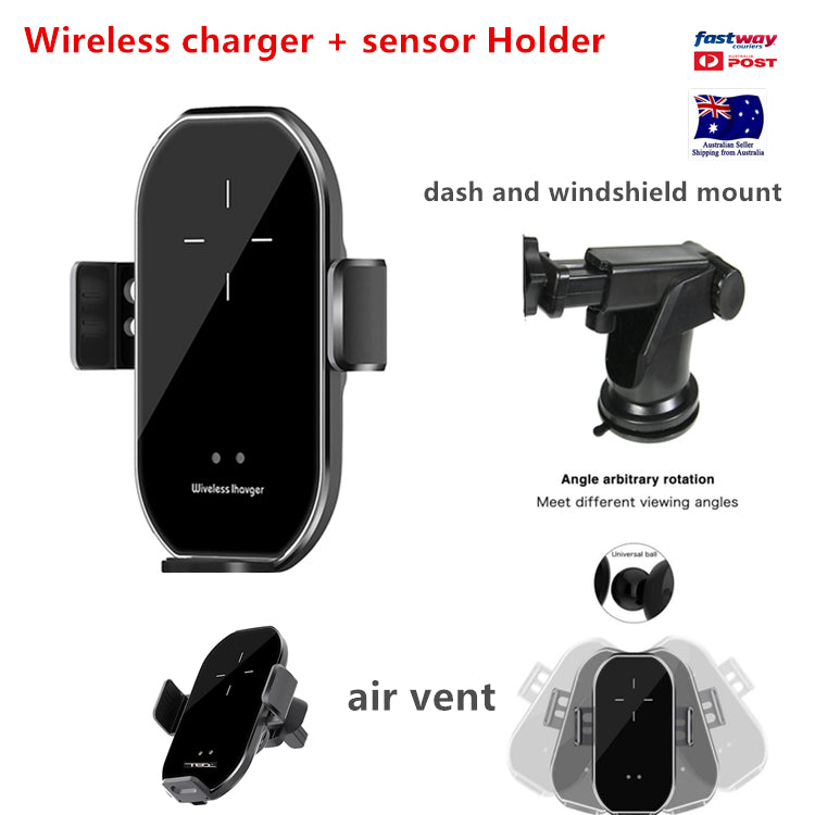 Wireless Holder Fast Charger Automatic sensor Car Mount Holder for iPhone Samsung 3 IN 1 Wireless Holder Fast Charger Automatic sensor Car Mount Holder for iPhone Samsung 3 IN 1